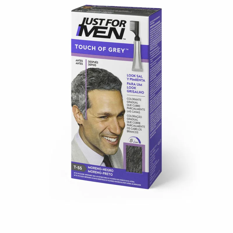 Gel colorant păr, Just For Men, Touch Of Grey, brunet-negru, 40 g — preț și oferte