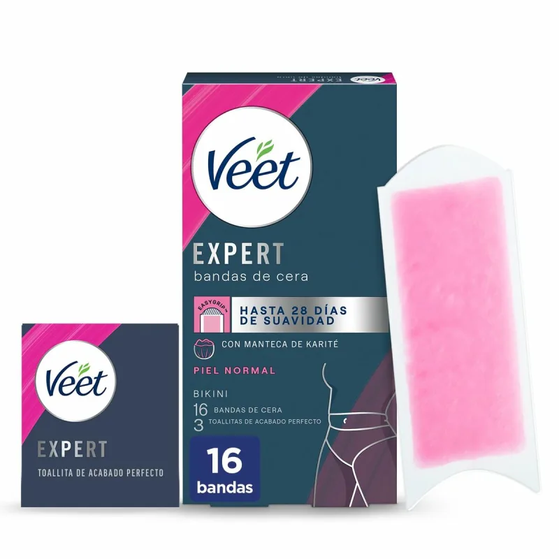 Benzi depilatoare, Veet, Expert Bikini, 16 bucăți — preț și oferte