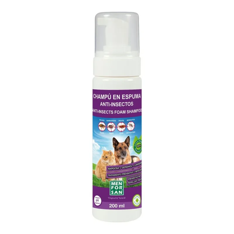 Șampon spray câini și pisici, Menforsan, spumă repelent insecte, 200 ml Unknown — preț și oferte