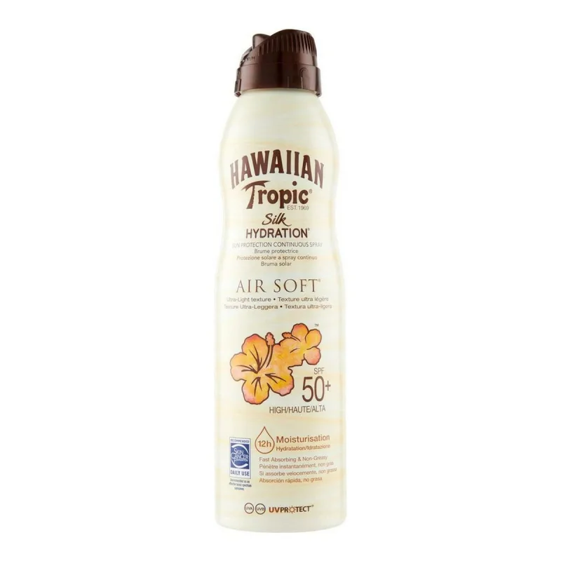 Spray protecție solară, Hawaiian Tropic, Silk Hydration, SPF 50, 220 ml — preț și oferte