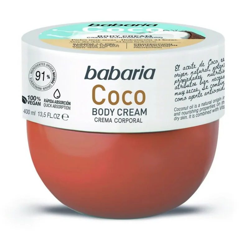 Cremă corp Babaria, Coconut, 400 ml, hidratantă Crema — preț și oferte