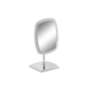 Oglindă de mărire LED, DKD Home Decor, argintiu, metal