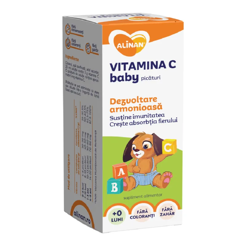 Vitamina C solutie, Alinan, 20 ml, Fiterman Pharma — preț și oferte