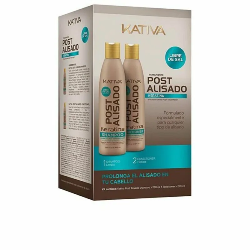 Kit Șampon și Balsam Keratină Kativa, 2 bucăți, post îndreptare — preț și oferte