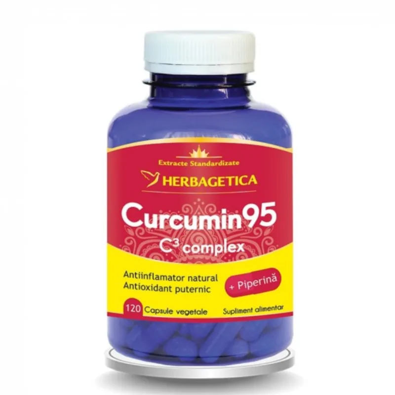 Curcumin 95 C3 complex, 120 capsule, Herbagetica — preț și oferte
