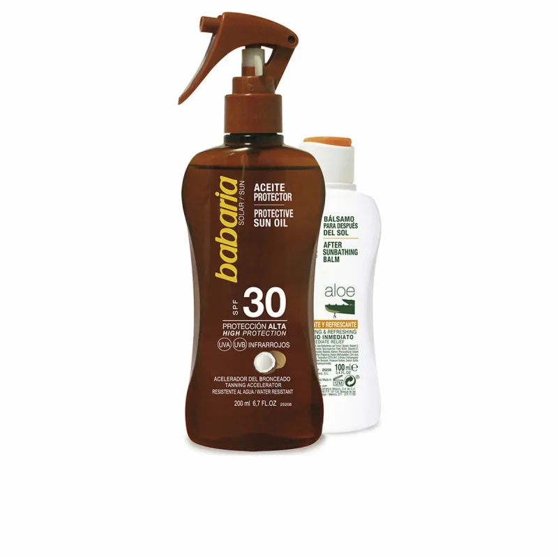 Set protecție solară, Babaria, 2 piese, SPF 30, cocos — preț și oferte