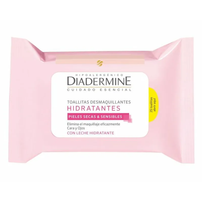 Șervețele demachiante, Diadermine, Toallitas, hidratante (25 bucăți) — preț și oferte