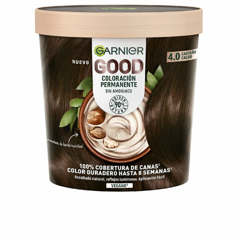 Vopsea permanentă păr, Garnier, Good Cocoa Brown, maro — preț și oferte