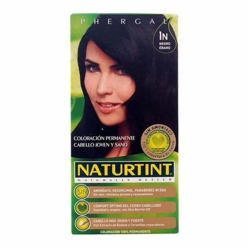 Vopsea păr, Naturtint, Ebony Black, fără amoniac, 170 ml — preț și oferte