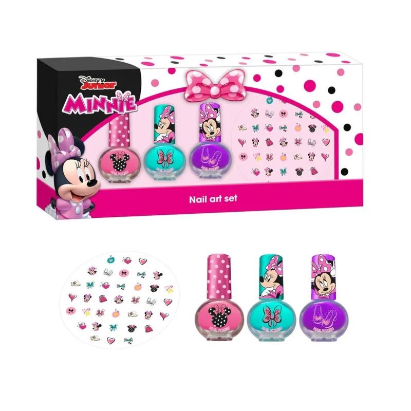 Lac de unghii, Lorenay, Disney Minnie Mouse, Set 4 piese, albastru/roz/mov — preț și oferte