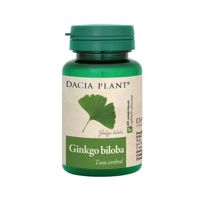 Ginkgo biloba, 60 comprimate, Dacia Plant — preț și oferte