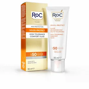 Loțiune solară, RoC, High Tolerance, SPF 50, piele sensibilă, 50 ml
