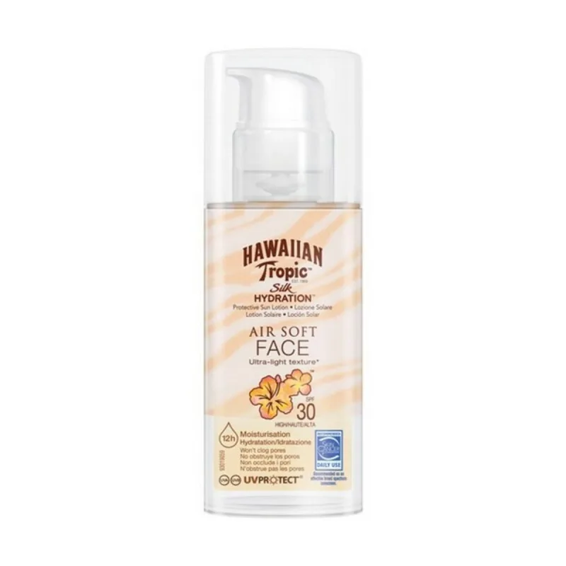 Cremă de față cu protecție solară, Hawaiian Tropic, Silk Air Soft, SPF 30, 50 ml Crema — preț și oferte
