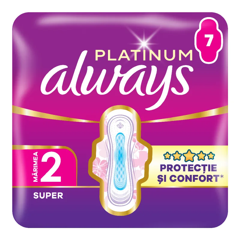 Absorbante Platinum Super, marimea 2, 7 bucati, Always — preț și oferte