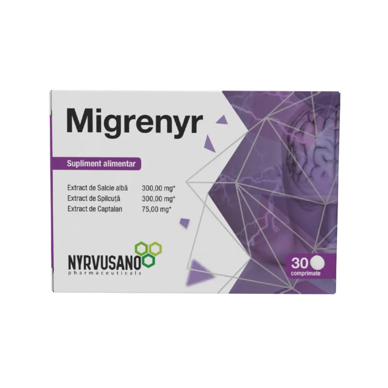 Migrenyr, 30 comprimate, Nyrvusano NYRVUSANO PHARMACEUTICALS — preț și oferte
