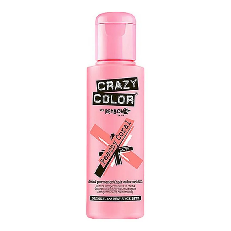 Vopsea semi-permanentă, Crazy Color, Nº 70, Peach Coral, 100 ml — preț și oferte