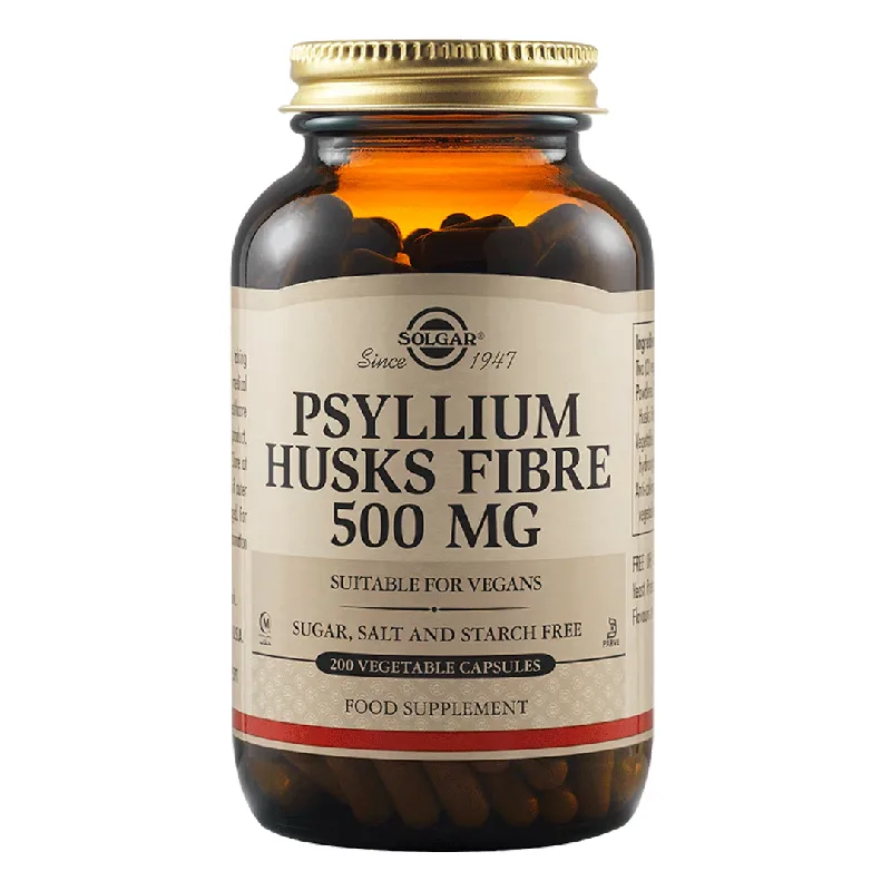 Psyllium Husks Fibre 500 mg, 200 capsule, Solgar — preț și oferte