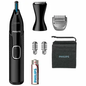 Aparat tuns păr nas și urechi, Philips, seria 5000, negru