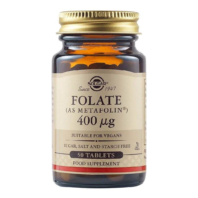 Acid folic Folate 400 ug, 50 tablete, Solgar — preț și oferte