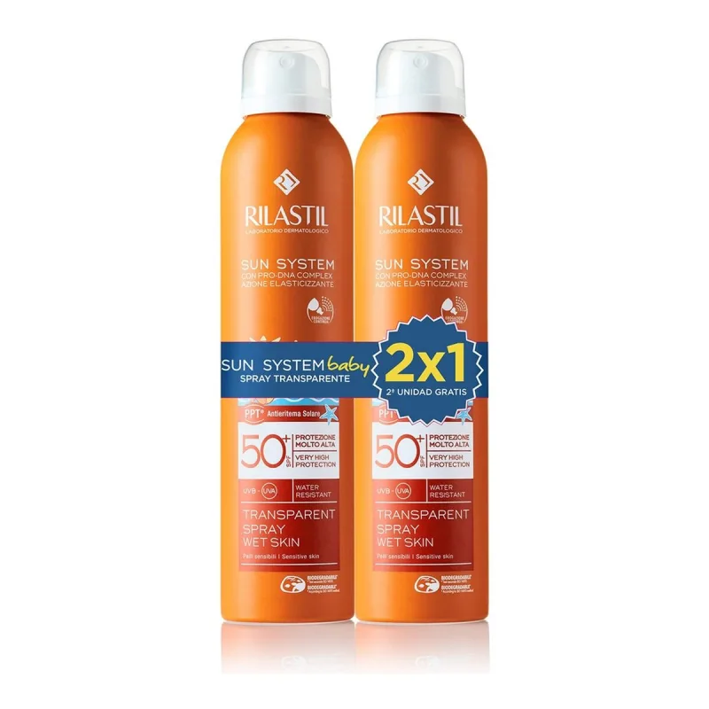 Spray protecție solară copii, Rilastil, Sun System, SPF 50+, 200 ml x 2 Lapdance — preț și oferte