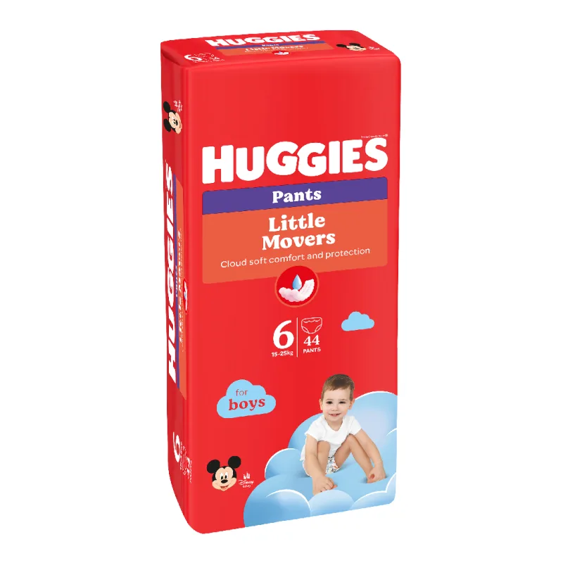Scutece chilotel, Baieti, Marimea 6, 15-25 kg, 44 bucati, Huggies — preț și oferte