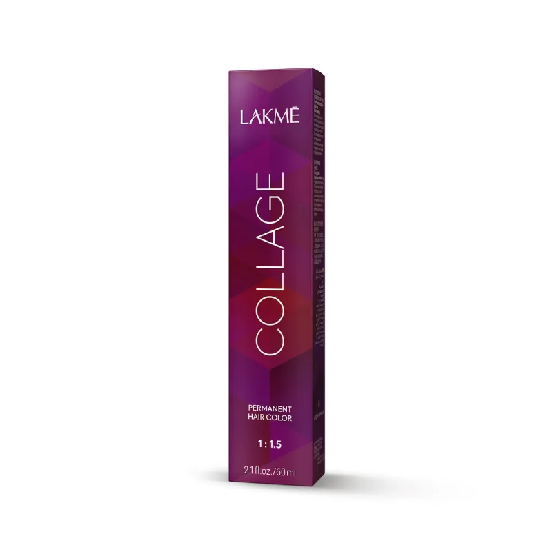 Vopsea de păr permanentă, Lakmé, Collage Color, castaniu deschis, 60 ml — preț și oferte