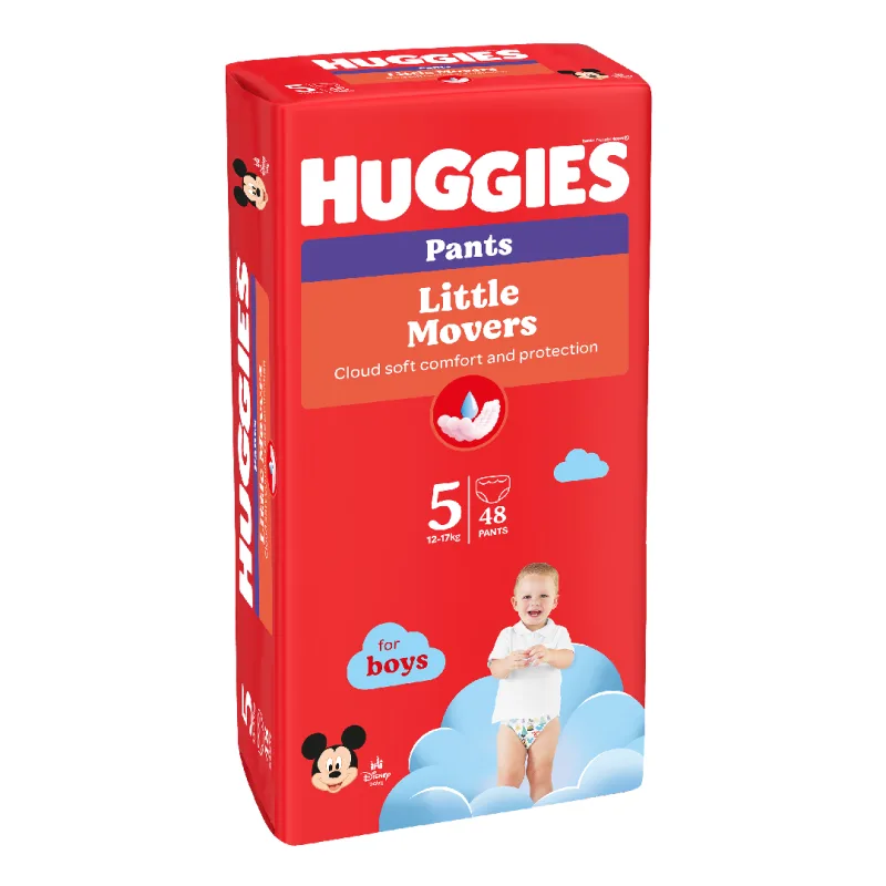 Scutece chilotel, Baieti, Marimea 5, 12-17 kg, 48 bucati, Huggies — preț și oferte