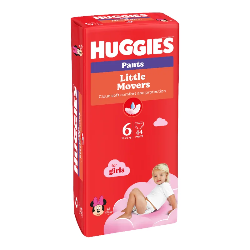 Scutece chilotel, Fetite, Marimea 6, 15-25 kg, 44 bucati, Huggies — preț și oferte