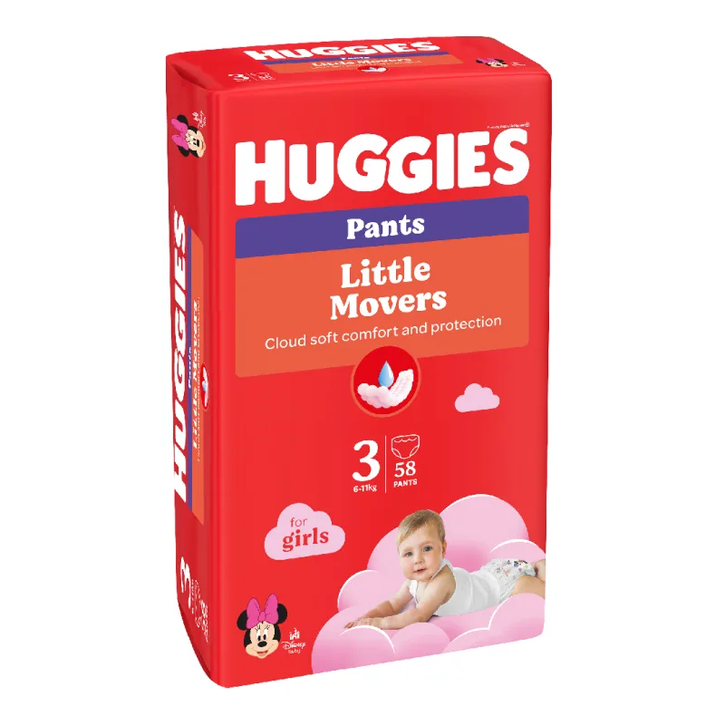 Scutece chilotel, Fetite, Marimea 3, 6-11 kg, 58 bucati, Huggies — preț și oferte