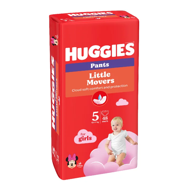 Scutece chilotel, Fetite, Marimea 5, 12-17 kg, 48 bucati, Huggies — preț și oferte