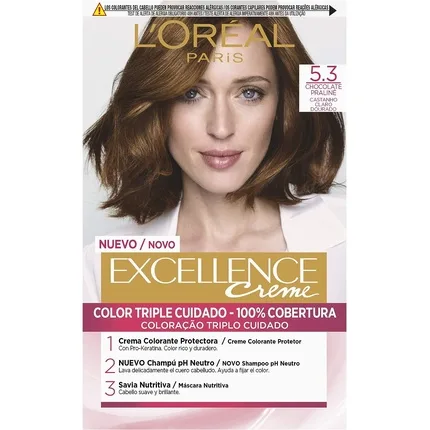Vopsea păr, L'Oreal Paris, Excellence Creme, saten deschis auriu, 192 ml — preț și oferte