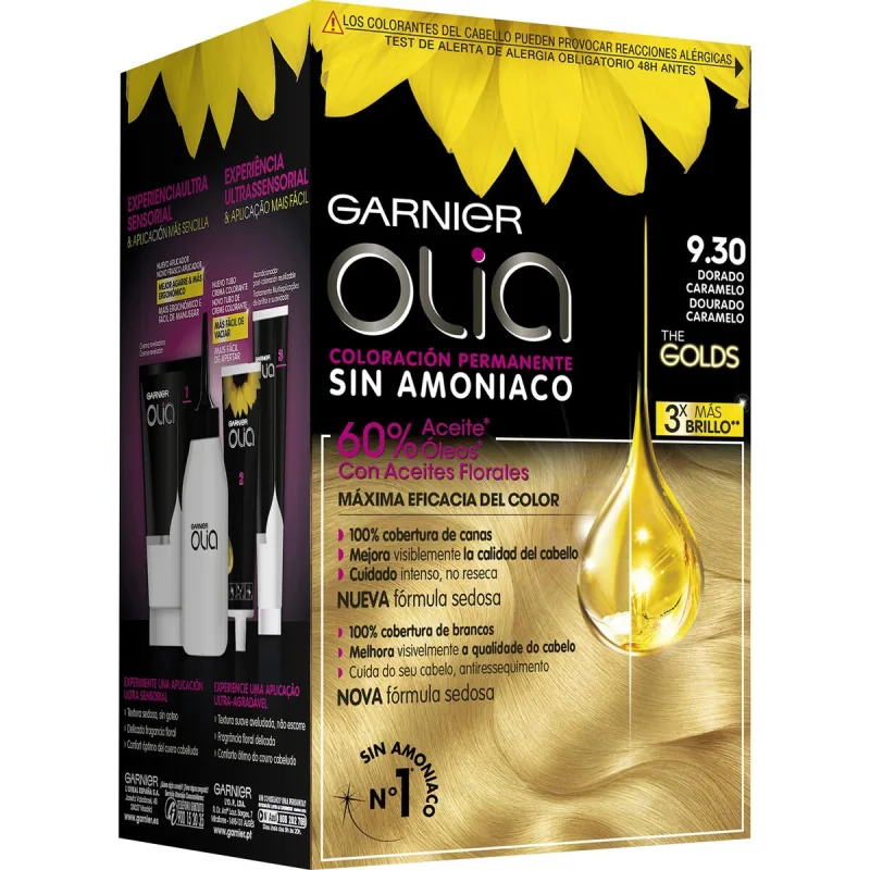 Vopsea păr, Garnier, Olia 9.30, Dorado caramelo — preț și oferte
