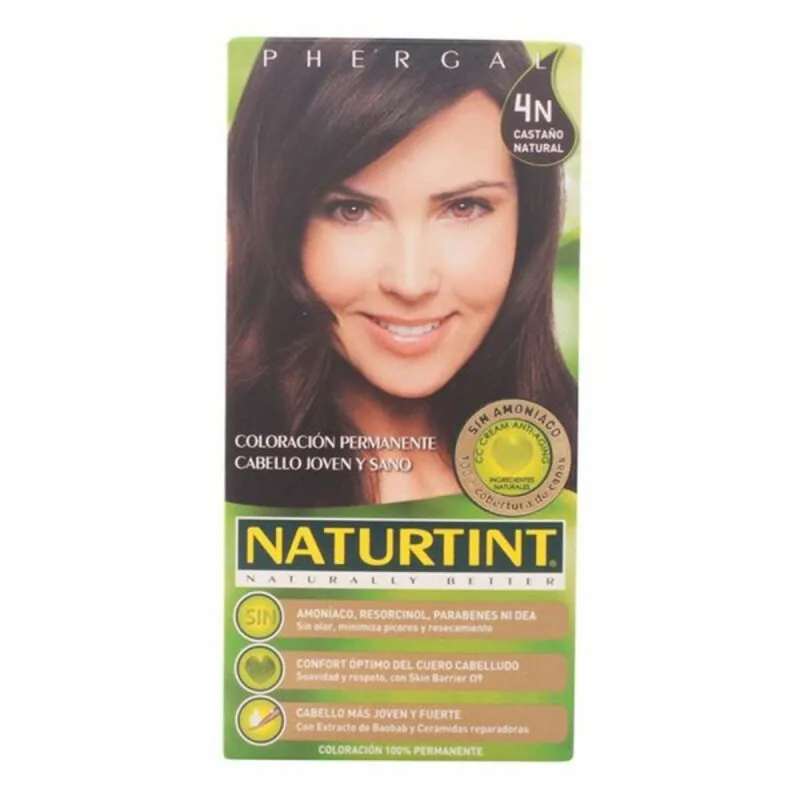 Vopsea permanentă, Naturtint, N4, castaniu natural, fără amoniac — preț și oferte