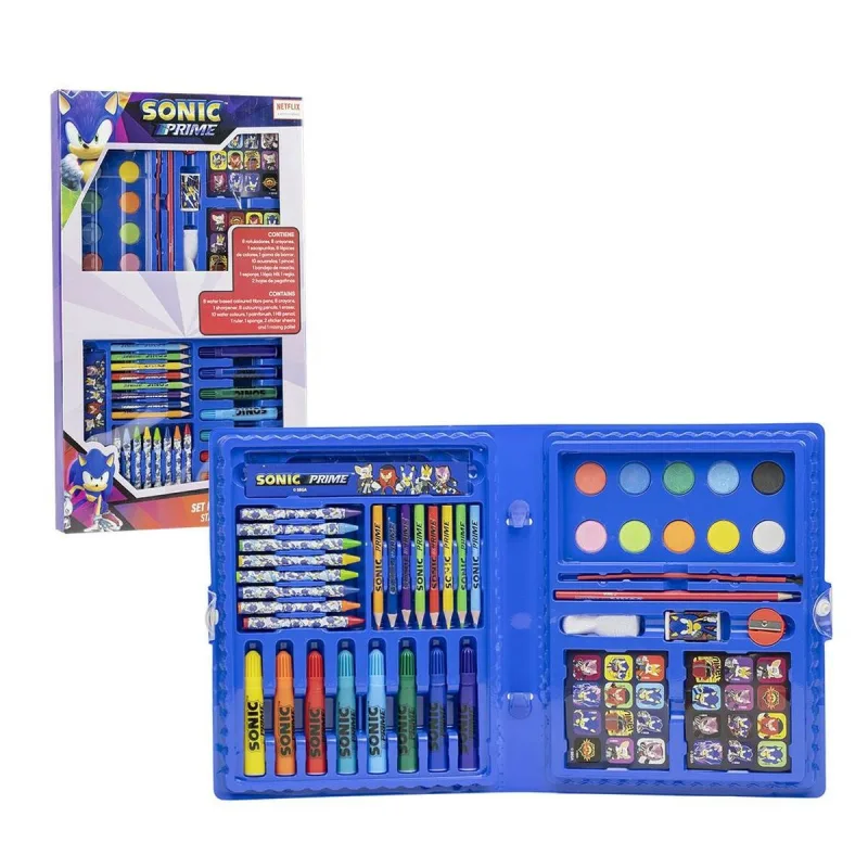 Set colorare, Otterbox, Sonic Prime, albastru deschis, lemn, creativ — preț și oferte