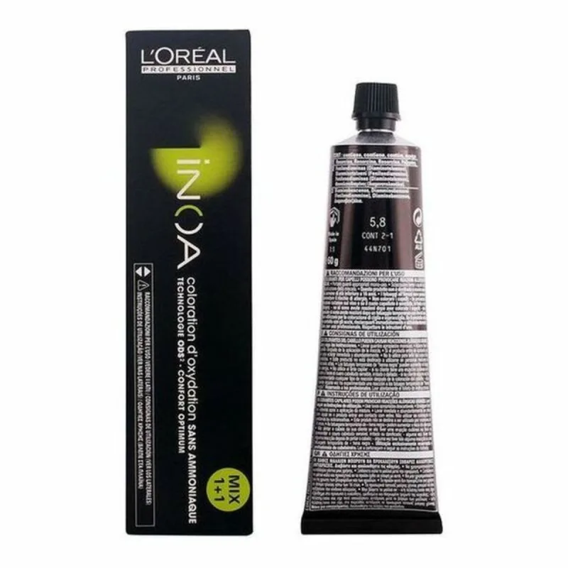 Vopsea de păr, L'Oréal Professionnel, Inoa Nº 5.8, 60 ml, fără amoniac — preț și oferte