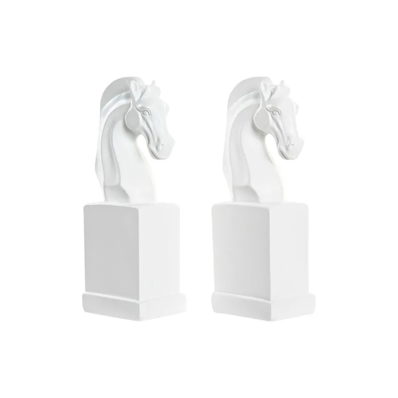 Set 2 suporturi cărți, DKD Home Decor, rășină, alb, 10 x 7 x 24 cm Unknown — preț și oferte