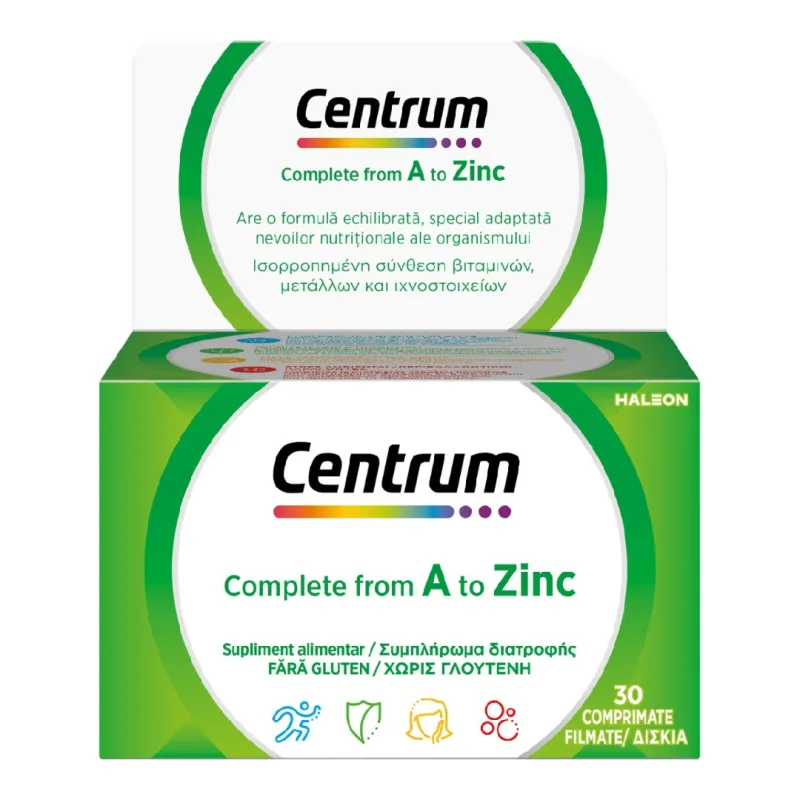 Complet de la A la Zinc, 30 comprimate, Centrum — preț și oferte