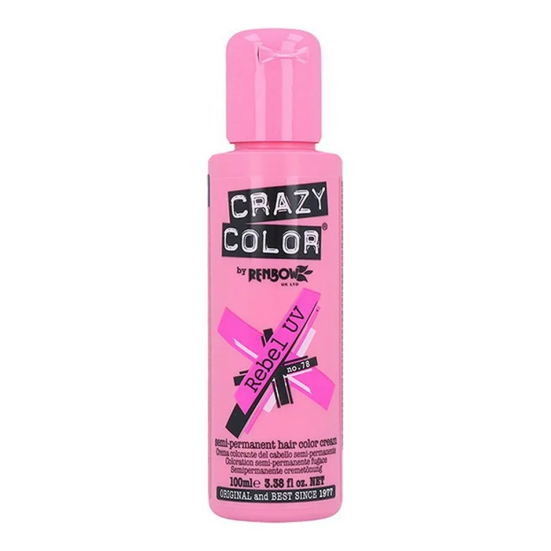 Vopsea de păr semipermanentă, Crazy Color, Nº 78, roz — preț și oferte