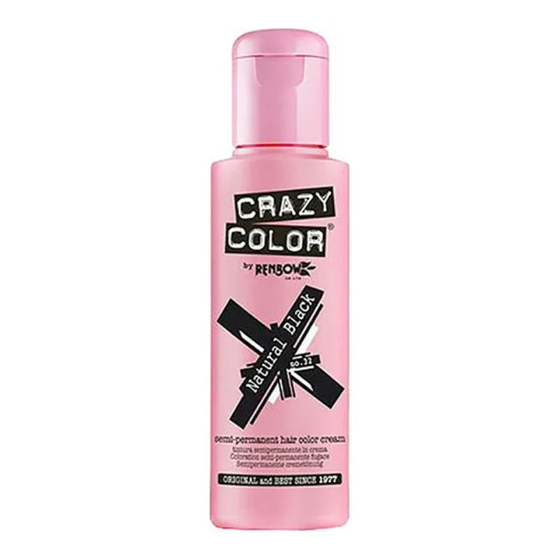 Vopsea semi-permanentă păr, Crazy Color, Nº 32, negru, 100 ml — preț și oferte
