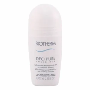 Deodorant roll-on, Biotherm, Pure Invisible, alb, 75 ml