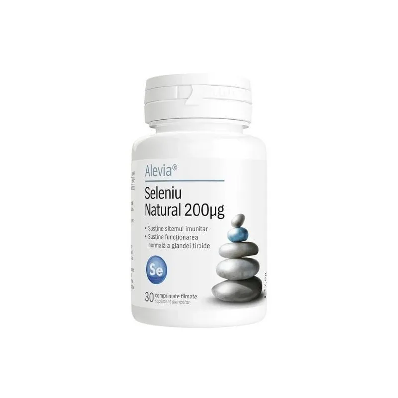 Seleniu Natural 200 mcg, 30 comprimate, Alevia — preț și oferte