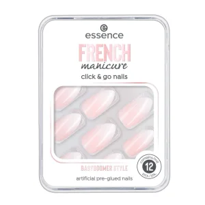 Unghii false, Essence, Click & Go 02, roz, 12 bucăți
