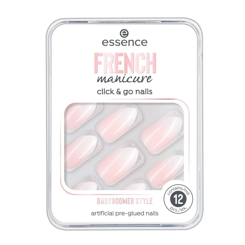 Unghii false, Essence, Click & Go 02, roz, 12 bucăți — preț și oferte