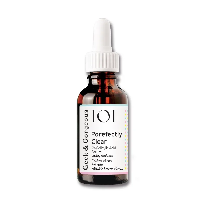 Ser facial cu acid salicilic 2% Porefectly Clear, 30 ml, Geek & Gorgeous — preț și oferte