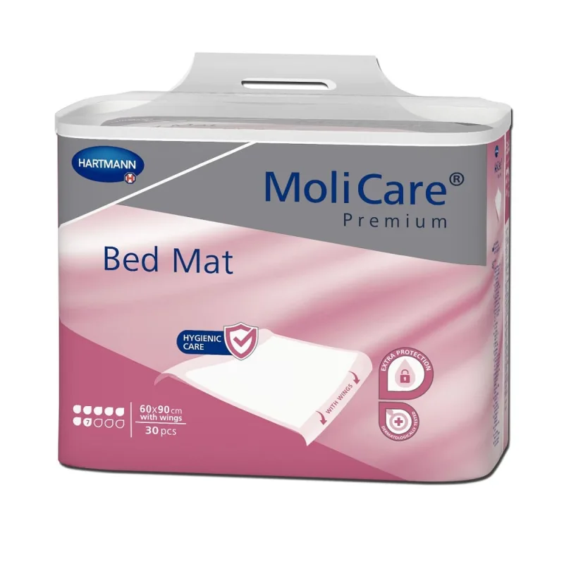 HartMann MoliCare Premium Bed Mat Aleze 7 pic 60x90cm x 30 buc, cu aripioare — preț și oferte