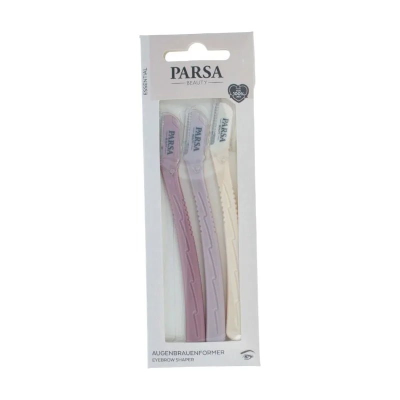 Trimmer sprancene si par facial, colorat, 3 bucati, Parsa — preț și oferte