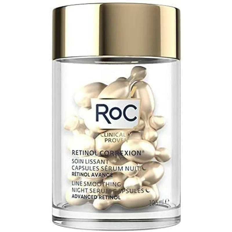 Ser facial, RoC, Line Smoothing, retinol, noapte, 30 capsule — preț și oferte