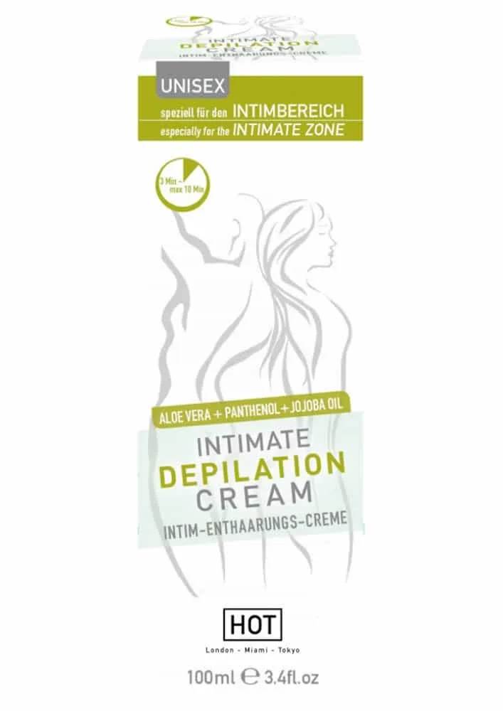 Cremă depilatoare intimă, Hot, Intimate, alb — preț și oferte