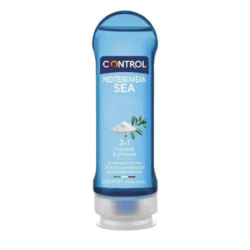 Ulei masaj erotic, Control, Mediterranean, albastru, 200 ml — preț și oferte