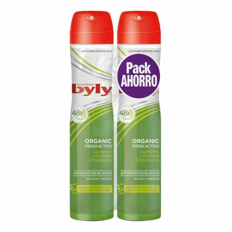 Deodorant spray, Byly, Organic Extra Fresh, verde, 2 bucăți — preț și oferte